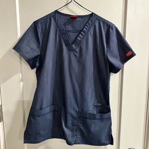 Dickies Scrub Top. XS Navy blue
